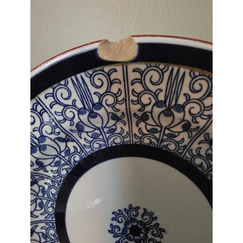 Antique 1870s Royal Worcester Blue White Japanesque Aesthetic Movement 8